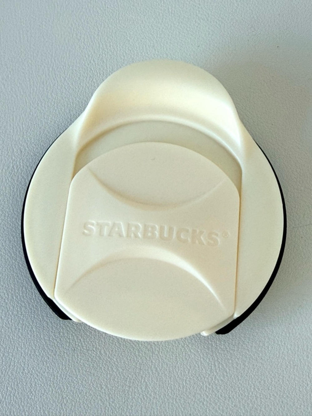 Starbucks Coffee Travel Mug White Cream Ceramic Silicone Sleeve Snowflake 2013 - Picture 7 of 10
